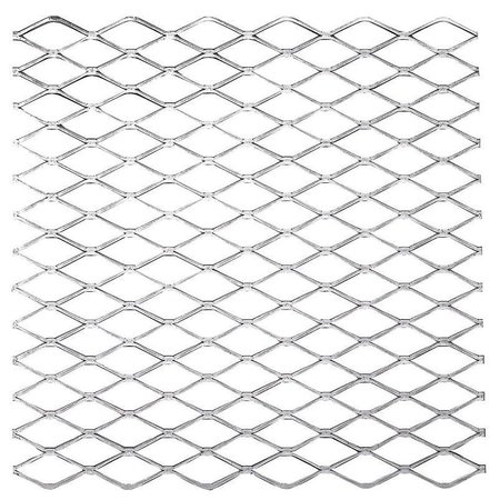 STANLEY 4075BC Series Expanded Grid Sheet, 13 Thick Material, 12 in W, 12 in L, Steel, Plain N301-598